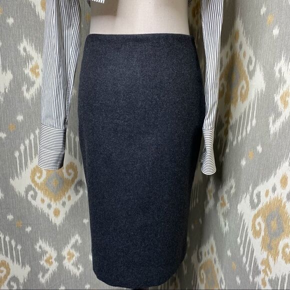 Ralph Lauren Grey Cashmere Flannel Pencil Skirt - Picture 5 of 16